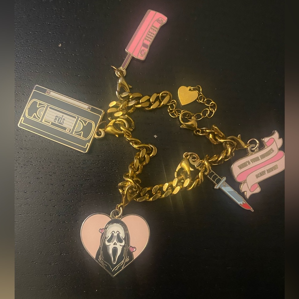 Ghostface horror charm bracelet